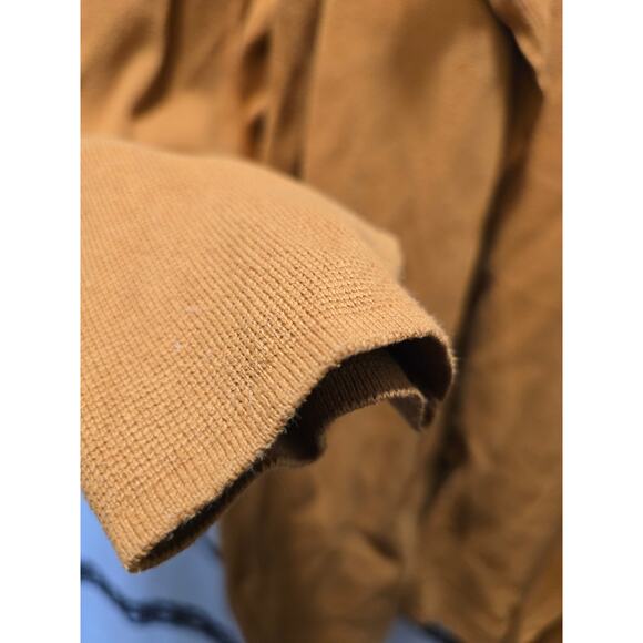 J. Crew mustard yellow open long sleeve cardigan with pockets XL - Picture 5 of 11